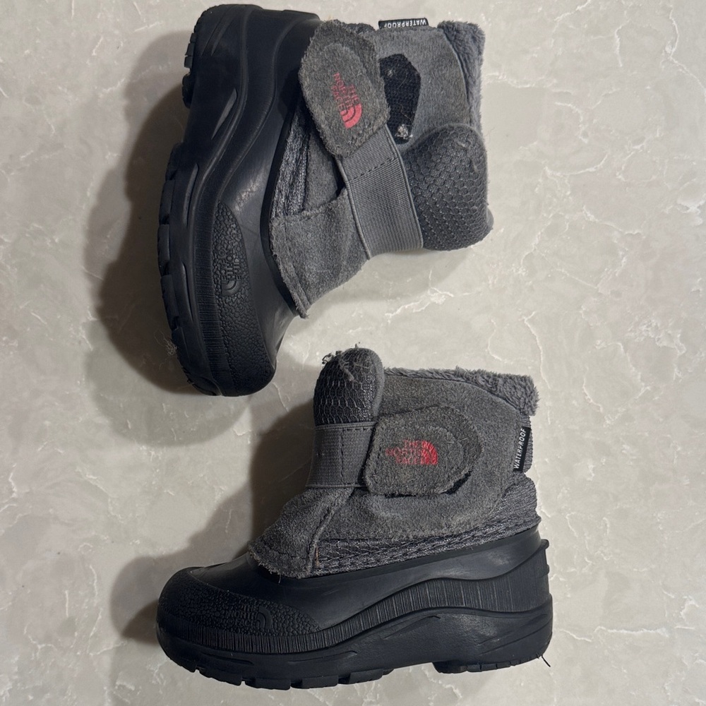 The North Face Kids Black and Gray Boots